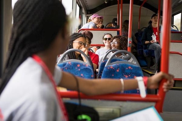 Students on the bus