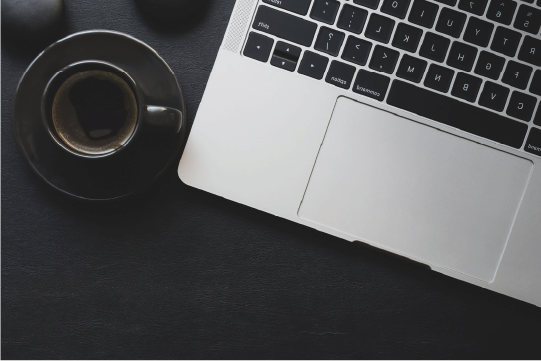 laptop and coffee cup